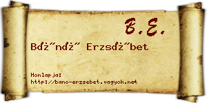 Bánó Erzsébet névjegykártya