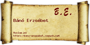 Bánó Erzsébet névjegykártya