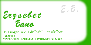 erzsebet bano business card